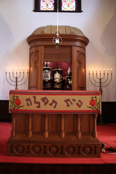 The ark and bimah